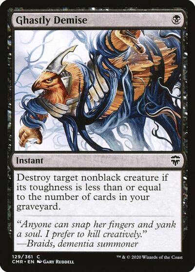 Ghastly Demise (CMR) #129 Common (Foil Lightly Played) Commander Legends Magic: The Gathering: 2020