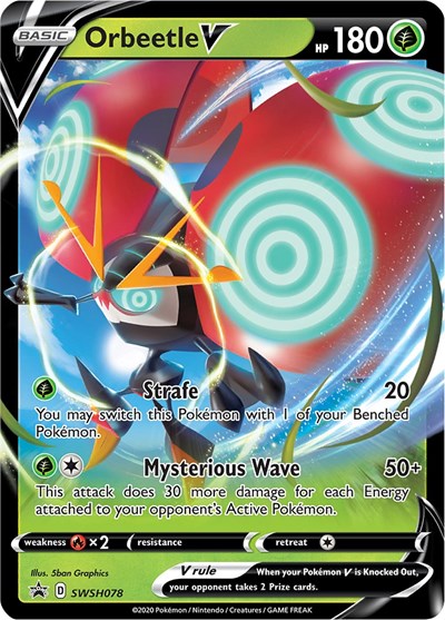 Orbeetle V - SWSH078 (SWSD) #SWSH078 Promo (Holofoil Near Mint) SWSH: Sword & Shield Promo Cards Pokemon: 2019