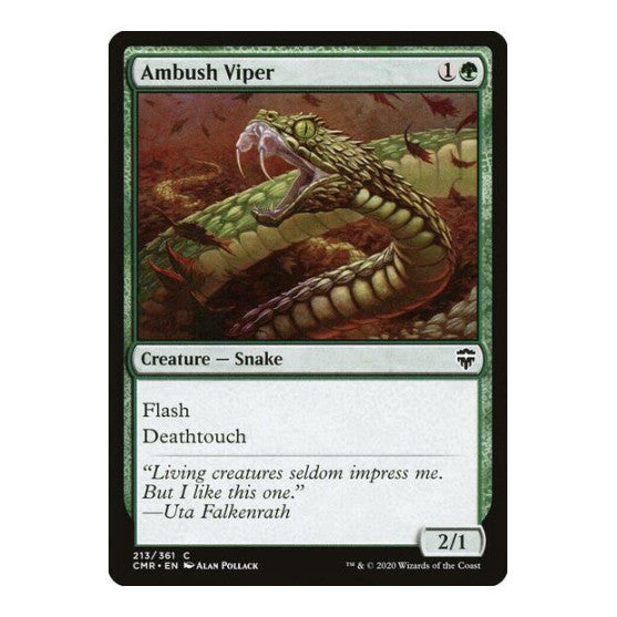 Ambush Viper (CMR) #213 Common (Lightly Played) Commander Legends Magic: The Gathering: 2020