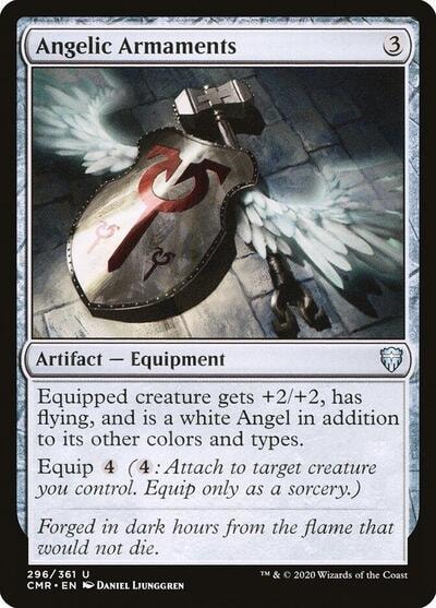 Angelic Armaments (CMR) #296 Uncommon Commander Legends Magic: The Gathering: 2020