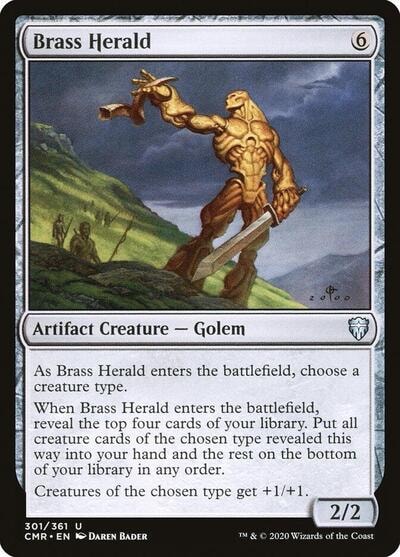 Brass Herald (CMR) #301 Uncommon (Lightly Played) Commander Legends Magic: The Gathering: 2020
