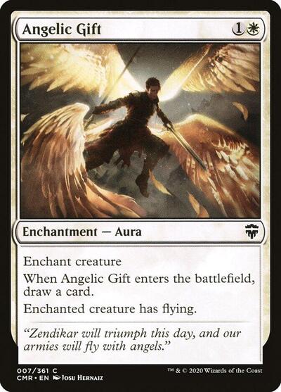 Angelic Gift (CMR) #7 Common (Lightly Played) Commander Legends Magic: The Gathering: 2020