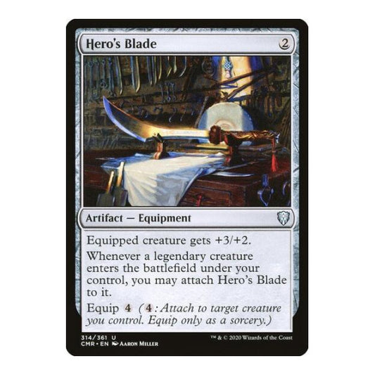 Hero's Blade (314) (CMR) #314 Uncommon (Lightly Played) Commander Legends Magic: The Gathering: 2020