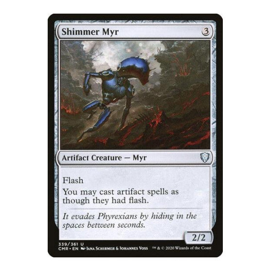Shimmer Myr (CMR) #339 Uncommon (Lightly Played) Commander Legends Magic: The Gathering: 2020