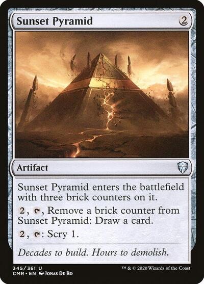 Sunset Pyramid (CMR) #345 Uncommon (Lightly Played) Commander Legends Magic: The Gathering: 2020