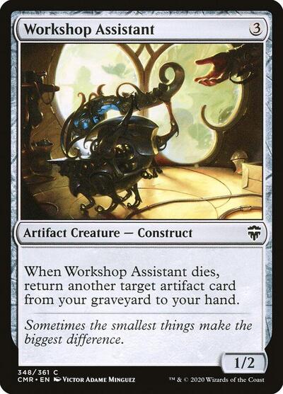 Workshop Assistant (CMR) #348 Common (Foil Lightly Played) Commander Legends Magic: The Gathering: 2020