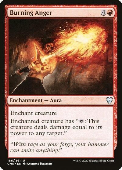 Burning Anger (CMR) #166 Uncommon (Lightly Played) Commander Legends Magic: The Gathering: 2020