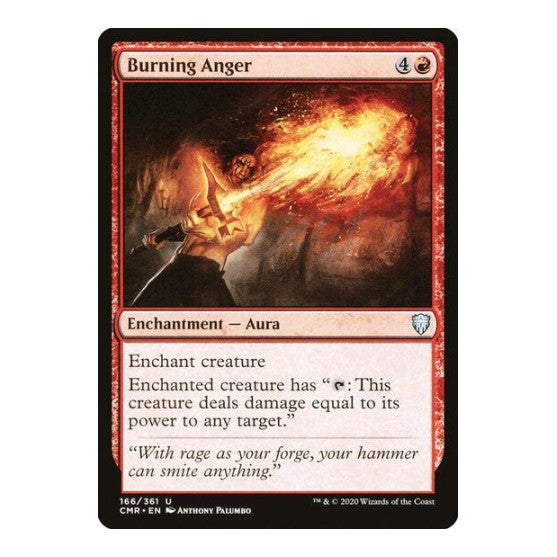 Burning Anger (CMR) #166 Uncommon (Lightly Played) Commander Legends Magic: The Gathering: 2020