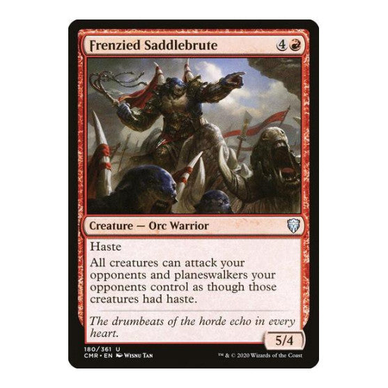 Frenzied Saddlebrute (CMR) #180 Uncommon (Lightly Played) Commander Legends Magic: The Gathering: 2020