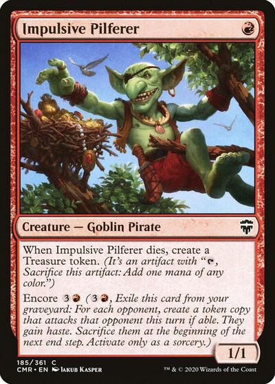 Impulsive Pilferer (CMR) #185 Common (Lightly Played) Commander Legends Magic: The Gathering: 2020
