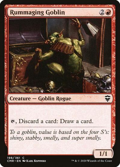 Rummaging Goblin (CMR) #198 Common (Lightly Played) Commander Legends Magic: The Gathering: 2020
