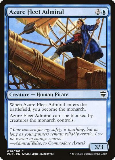 Azure Fleet Admiral (CMR) #58 Common (Foil Lightly Played) Commander Legends Magic: The Gathering: 2020
