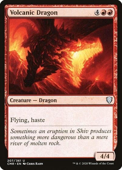Volcanic Dragon (CMR) #207 Uncommon (Lightly Played) Commander Legends Magic: The Gathering: 2020
