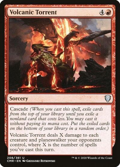Volcanic Torrent (CMR) #208 Uncommon (Lightly Played) Commander Legends Magic: The Gathering: 2020