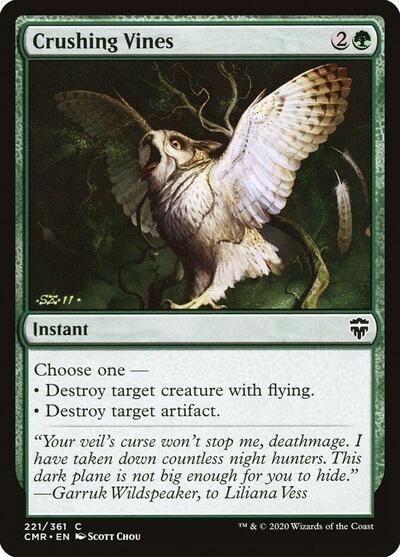 Crushing Vines (CMR) #221 Common (Lightly Played) Commander Legends Magic: The Gathering: 2020