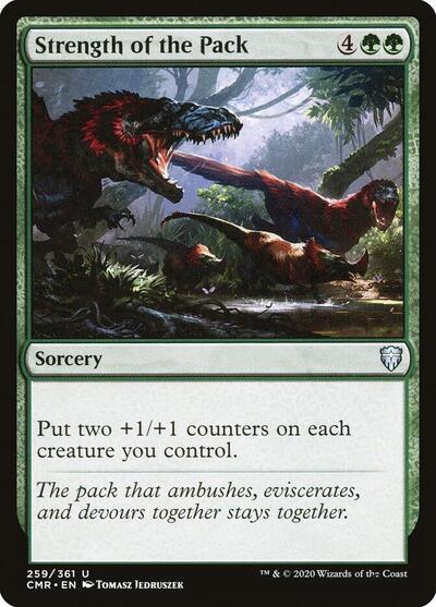 Strength of the Pack (CMR) #259 Uncommon (Foil Lightly Played) Commander Legends Magic: The Gathering: 2020