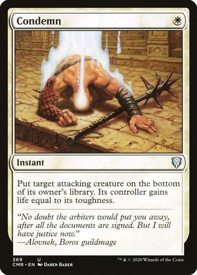 Condemn (CMR) #369 Uncommon (Lightly Played) Commander Legends Magic: The Gathering: 2020