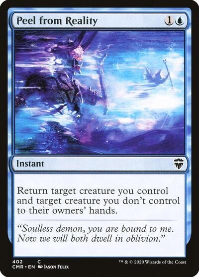Peel from Reality (CMR) #402 Common (Lightly Played) Commander Legends Magic: The Gathering: 2020