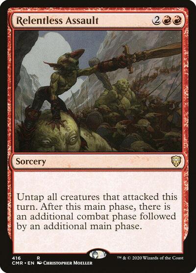 Relentless Assault (CMR) #416 Rare (Near Mint) Commander Legends Magic: The Gathering: 2020