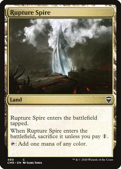Rupture Spire 490 (CMR) #490 Common (Lightly Played) Commander Legends Magic: The Gathering: 2020