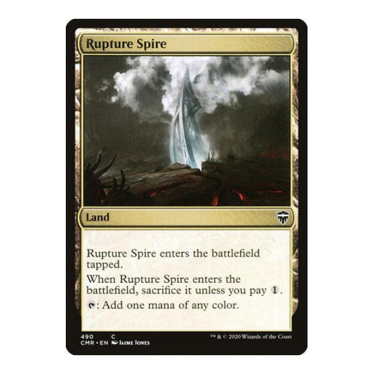 Rupture Spire (490) (CMR) #490 Common (Lightly Played) Commander Legends Magic: The Gathering: 2020