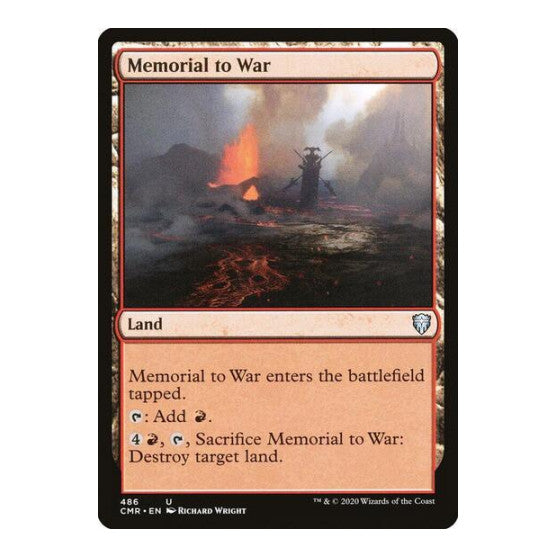 Memorial to War (CMR) #486 Uncommon (Lightly Played) Commander Legends Magic: The Gathering: 2020