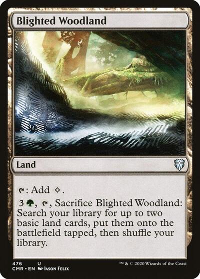 Blighted Woodland (CMR) #476 Uncommon (Lightly Played) Commander Legends Magic: The Gathering: 2020
