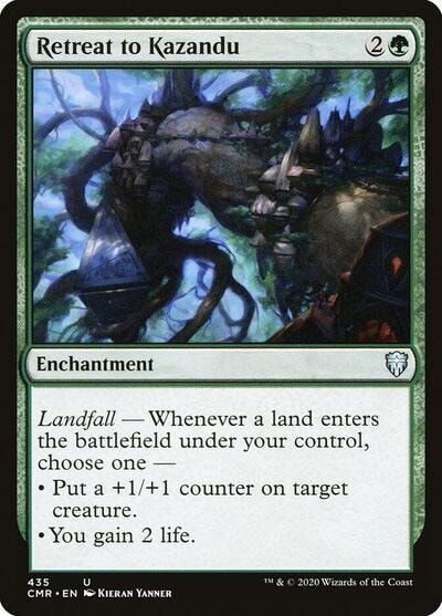 Retreat to Kazandu (CMR) #435 Uncommon (Lightly Played) Commander Legends Magic: The Gathering: 2020