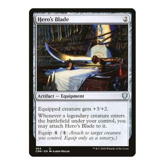 Hero's Blade (464) (CMR) #464 Uncommon (Lightly Played) Commander Legends Magic: The Gathering: 2020