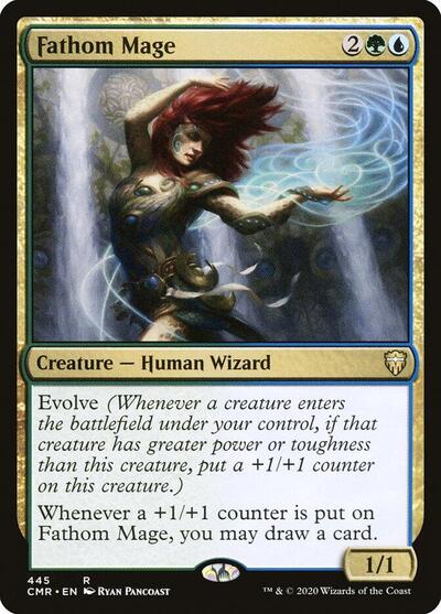 Fathom Mage (CMR) #445 Rare (Near Mint) Commander Legends Magic: The Gathering: 2020