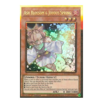 Ash Blossom Joyous Spring (MAGO) #MAGO-EN011 Premium Gold Rare (1st Edition Lightly Played) Maximum Gold YuGiOh: 2020