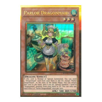 Parlor Dragonmaid (MAGO) #MAGO-EN023 Premium Gold Rare (1st Edition Lightly Played) Maximum Gold YuGiOh: 2020