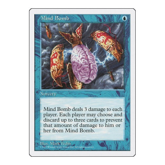Mind Bomb (5ED) #105 Uncommon (Moderately Played) Fifth Edition Magic: The Gathering: 1997