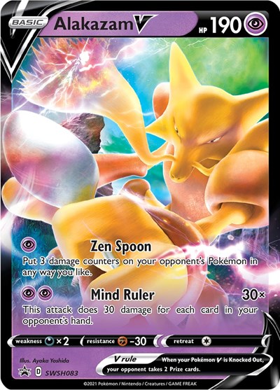 Alakazam V SWSH083 (SWSD) #SWSH083 Promo (Holofoil Near Mint) SWSH: Sword & Shield Promo Cards Pokemon: 2019