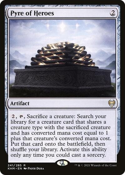 Pyre of Heroes (KHM) #241 Rare (Lightly Played) Kaldheim Magic: The Gathering: 2021