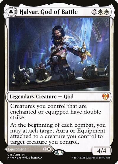 Halvar God of Battle (KHM) #15 Mythic Rare (Lightly Played) Kaldheim Magic: The Gathering: 2021