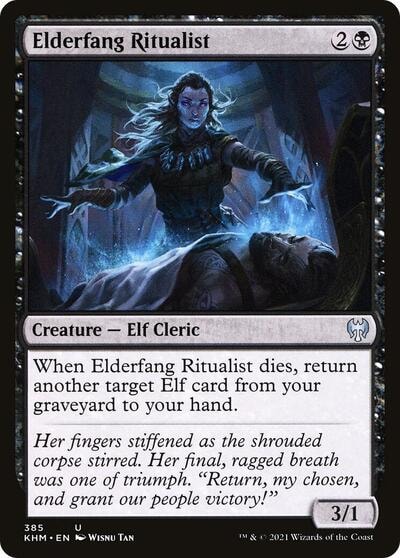 Elderfang Ritualist (KHM) #385 Uncommon (Lightly Played) Kaldheim Magic: The Gathering: 2021