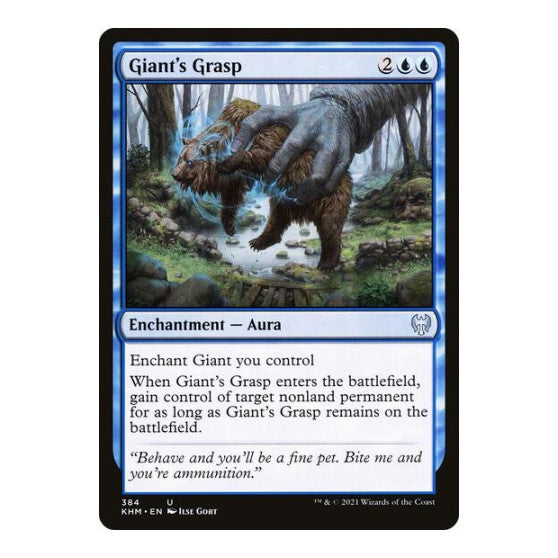 Giant's Grasp (KHM) #384 Uncommon (Lightly Played) Kaldheim Magic: The Gathering: 2021