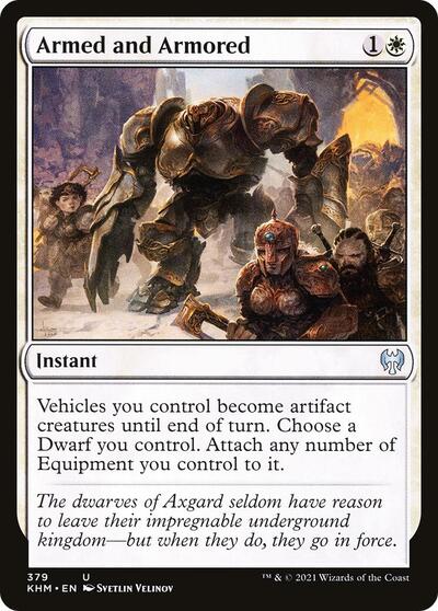 Armed and Armored (KHM) #379 Uncommon (Lightly Played) Kaldheim Magic: 2021