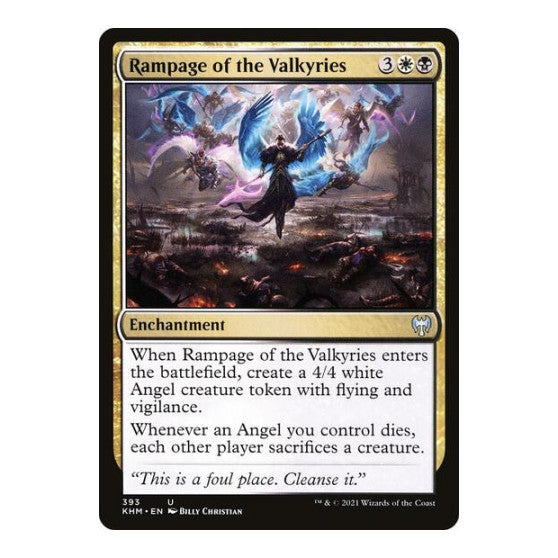 Rampage of the Valkyries (KHM) #393 Uncommon (Lightly Played) Kaldheim Magic: The Gathering: 2021