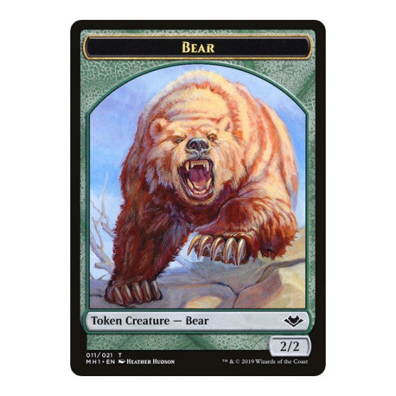 Bear // Spirit Double-Sided Token (MH1) #11 // 16 T (Lightly Played) Modern Horizons Magic: The Gathering: 2019