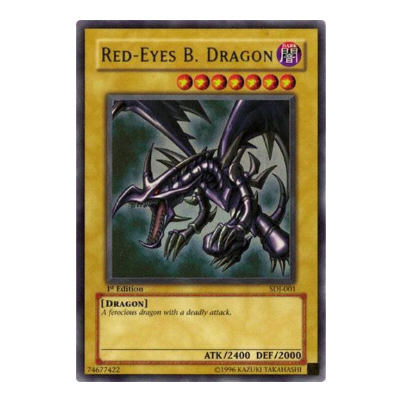 Red Eyes B Dragon (SDJ) #SDJ-001 Ultra Rare (Unlimited Heavily Played) Starter Deck: Joey YuGiOh: 2003