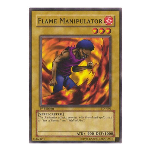 Flame Manipulator (SDJ) #SDJ-006 Common (Unlimited Damaged) Starter Deck: Joey YuGiOh: 2003