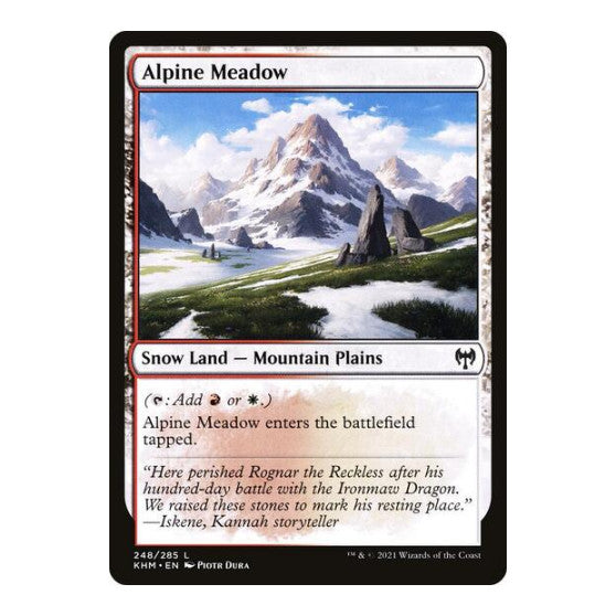 Alpine Meadow (KHM) #248 Land (Lightly Played) Kaldheim Magic: The Gathering: 2021