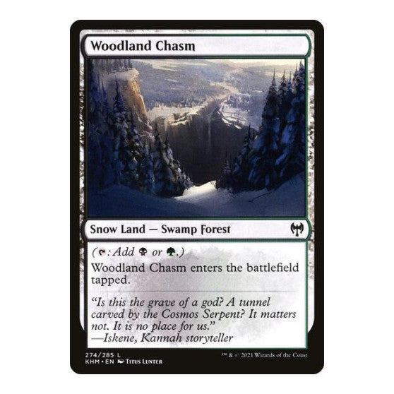 Woodland Chasm (KHM) #274 Land Kaldheim Magic: The Gathering: 2021