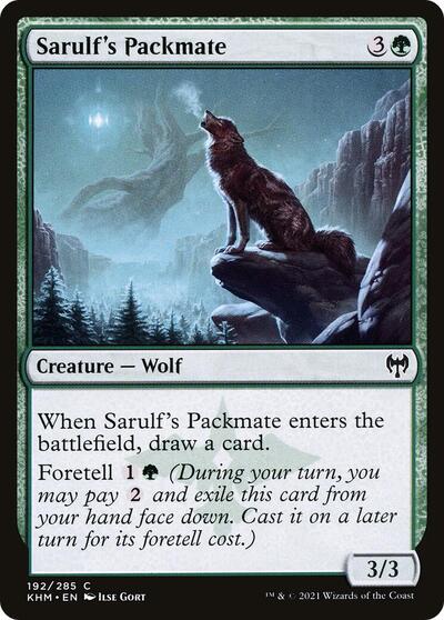Sarulfs Packmate (KHM) #192 Common (Lightly Played) Kaldheim Magic: 2021