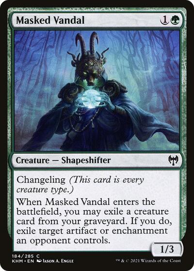 Masked Vandal (KHM) #184 Common (Lightly Played) Kaldheim Magic: The Gathering: 2021