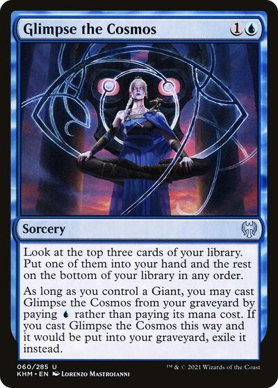Glimpse the Cosmos (KHM) #60 Uncommon (Lightly Played) Kaldheim Magic: The Gathering: 2021