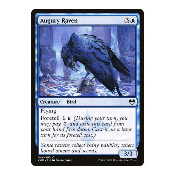 Augury Raven (KHM) #44 Common Kaldheim Magic: The Gathering: 2021