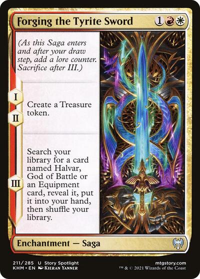 Forging the Tyrite Sword (KHM) #211 Uncommon Kaldheim Magic: The Gathering: 2021
